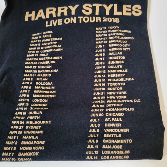 Harry Styles 2018 Tour Concert T Shirt Size L - Picture 7 of 9